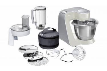 Кухонный комбайн Bosch MUM58L20 1000Вт серый/серебро тестомес,3тёрки,блендер,венчики