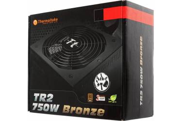 Блок питания Thermaltake ATX 750W TR2 SMART TR-750P Bronze 80+ bronze (24+4+4pin) APFC 140mm fan 8xSATA RTL