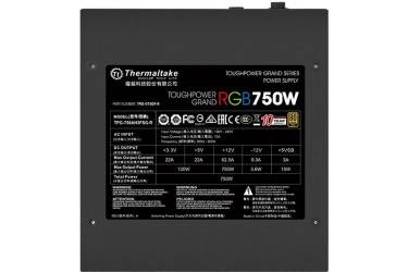 Блок питания Thermaltake ATX 750W Toughpower DPS G RGB 80+ gold (24+4+4pin) APFC 140mm fan color 8xSATA Cab Manag RTL