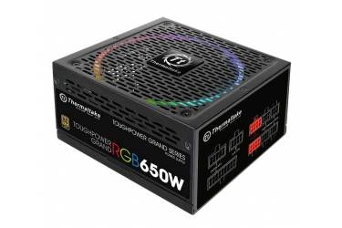 Блок питания Thermaltake ATX 650W Toughpower Grand RGB 80+ gold (24+4+4pin) APFC 140mm fan color LED 9xSATA Cab Manag RTL