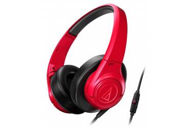 Наушники Audio-Technica ATH-AX3iS RD накладные с микрофоном красные