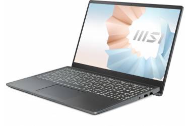 Ноутбук MSI Modern 14 B4MW-417XRU Ryzen 5 4500U/8Gb/SSD256Gb/AMD Radeon/14"/IPS/FHD (1920x1080)/Free DOS/grey/WiFi/BT/Cam