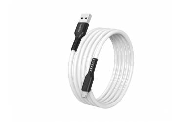 Кабель для зарядки и передачи данных S21 MicroUSB белый, 2.4 А, сил., 1 м, Smartbuy (iK-12-S21bw)