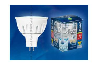 Лампа светодиодная диммир Uniel LED-JCDR-7W/NW/4000K/GU5.3/FR/DIM 