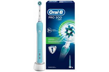 Зубная щетка электрическая Oral-B CrossAction PRO 500 3D White голубой