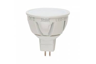 Лампа светодиодная диммир Uniel LED-JCDR-7W/WW/3000К/GU5.3/FR/DIM мат пластик 