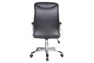 Кресло руководителя Бюрократ CH-875S/Black черный искусственная кожа (пластик серебро)