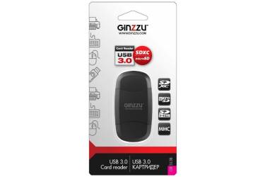 Устройство чтения карт памяти USB3.0 Ginzzu GR-313B черный