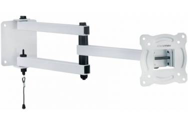 Кронштейн для телевизора Kromax AUTO-ARM-1 белый 10"-28" макс.20кг настенный поворот и наклон