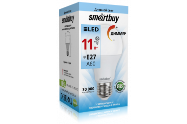 Светодиодная (Диммер) Лампа Smartbuy-A60-11W/4000/E27