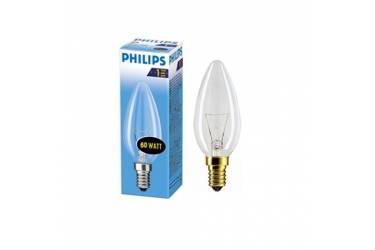 Лампа накаливания PHILIPS B35_25W_CL_E14 свеча