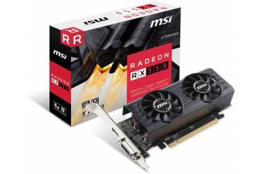 Видеокарта MSI PCI-E Radeon RX 550 4GT LP OC AMD Radeon RX 550 4096Mb 128bit GDDR5 1203/6000 DVIx1/HDMIx1/HDCP Ret low profile