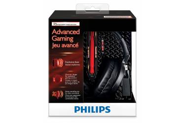 Наушники с микрофоном Philips SHG7980/10 черный/красный 2м мониторы оголовье