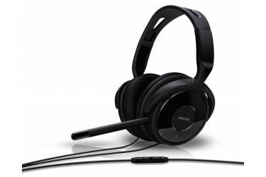 Наушники с микрофоном Philips SHM6500/10 черный 2м мониторы оголовье