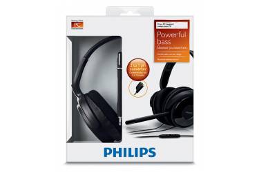 Наушники с микрофоном Philips SHM6500/10 черный 2м мониторы оголовье