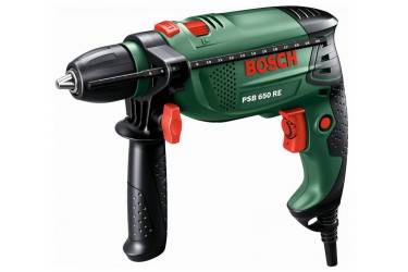 Дрель ударная Bosch PSB 650 RE 650Вт патрон:быстрозажимной реверс (кейс в комплекте)