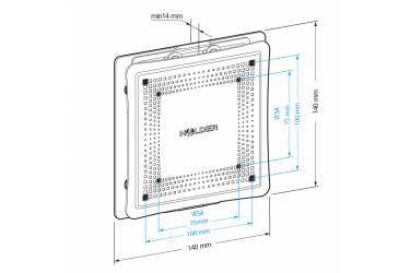 Кронштейн для телевизора Holder LCD-F1801 черный 10"-32" макс.30кг настенный фиксированный