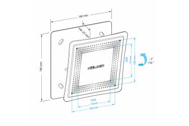 Кронштейн для телевизора Holder LCD-T1802 черный 10"-32" макс.30кг настенный наклон