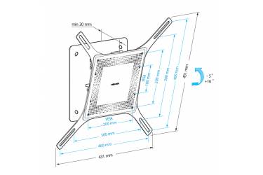 Кронштейн для телевизора Holder LCD-T4802 черный 32"-65" макс.40кг настенный наклон