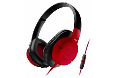 Наушники Audio-Technica ATH-AX1iS RD накладные с микрофоном красные