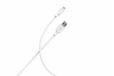 Кабель для зарядки и передачи данных S01 MicroUSB белый, 2.4А, 1 м, Smartbuy (iK-12-S01w)