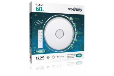 Светодиодный потолочный управляемый светильник (LED) Smartbuy-30-60W _DIM _3 colour _SATURN