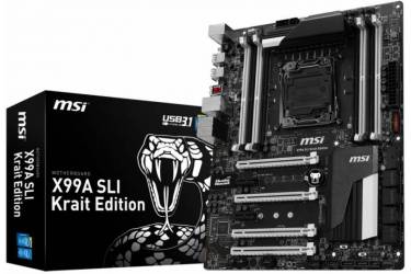 Материнская плата MSI X99A SLI KRAIT EDITION Soc-2011v3 Intel X99 8xDDR4 ATX AC`97 8ch(7.1) GbLAN RAID