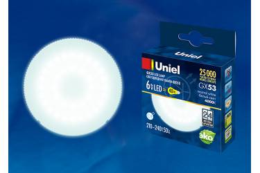 Лампа светодиодная Uniel LED-GX53-6W/NW/GX53/FR 