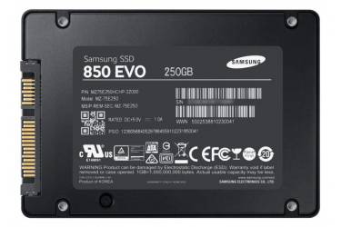 Накопитель SSD Samsung SATA III 250Gb MZ-75E250BW 850 EVO 2.5"