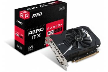 Видеокарта MSI PCI-E Radeon RX550 AERO ITX 2G OC AMD Radeon 550 2048Mb 64 GDDR5 1203/7000 DVIx1/HDMIx1/DPx1/HDCP Ret