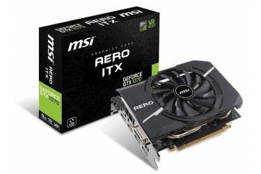 Видеокарта MSI PCI-E GTX 1070 AERO ITX 8G nVidia GeForce GTX 1070 8192Mb 256bit GDDR5 1506/8008 DVIx1/HDMIx2/DPx2/HDCP Ret