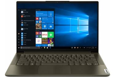 Ноутбук Lenovo Yoga Slim7 14IIL05 Core i5 1035G4/8Gb/SSD256Gb/Intel Iris Plus graphics/14"/IPS/FHD (1920x1080)/Windows 10/d.green/WiFi/BT/Cam