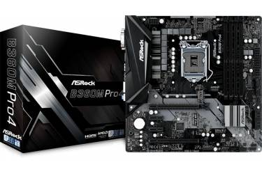 Материнская плата Asrock B360M PRO4 Soc-1151v2 Intel B360 4xDDR4 mATX AC`97 8ch(7.1) GbLAN+VGA+DVI+HDMI