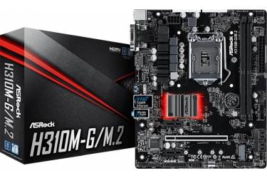 Материнская плата Asrock H310M-G/M.2 Soc-1151v2 Intel H310 2xDDR4 mATX AC`97 8ch(7.1) GbLAN+VGA+DVI+HDMI