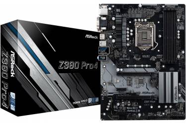 Материнская плата Asrock Z390 PRO4 Soc-1151v2 Intel Z390 4xDDR4 ATX AC`97 8ch(7.1) GbLAN RAID+VGA+DVI+HDMI