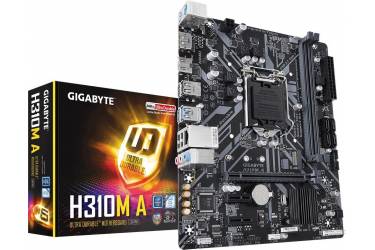 Материнская плата Gigabyte H310M A Soc-1151v2 Intel H310 2xDDR4 mATX AC`97 8ch(7.1) GbLAN+HDMI+DP