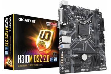 Материнская плата Gigabyte H310M DS2 2.0 Soc-1151v2 Intel H310C 2xDDR4 mATX AC`97 8ch(7.1) GbLAN+VGA