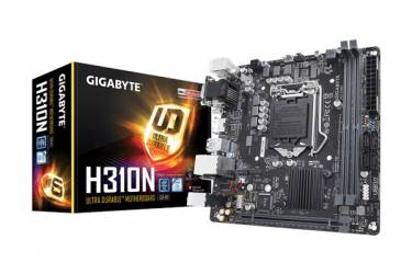 Материнская плата Gigabyte H310N Soc-1151v2 Intel H310 2xDDR4 mini-ITX AC`97 8ch(7.1) GbLAN+VGA+DVI+HDMI