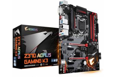 Материнская плата Gigabyte Z370 AORUS GAMING K3 Soc-1151v2 Intel Z370 4xDDR4 ATX AC`97 8ch(7.1) GbLAN RAID+DVI+HDMI