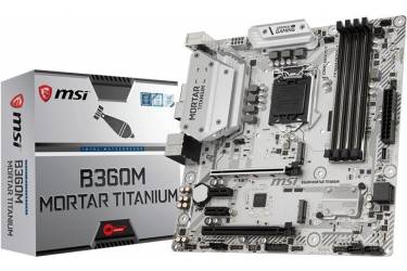 Материнская плата MSI B360M MORTAR TITANIUM Soc-1151v2 Intel B360 4xDDR4 mATX AC`97 8ch(7.1) GbLAN+DVI+HDMI+DP