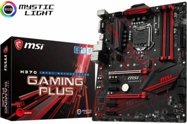 Материнская плата MSI H370 GAMING PLUS Soc-1151v2 Intel H370 4xDDR4 ATX AC`97 8ch(7.1) GbLAN RAID+DVI+DP