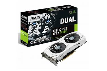 Видеокарта Asus PCI-E DUAL-GTX1060-O6G nVidia GeForce GTX 1060 6144Mb 192bit GDDR5 1594/8008 DVIx1/HDMIx2/DPx2/HDCP Ret