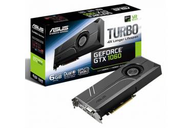 Видеокарта Asus PCI-E TURBO-GTX1060-6G nVidia GeForce GTX 1060 6144Mb 192bit GDDR5 1506/8008 DVIx1/HDMIx2/DPx2/HDCP Ret