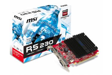 Видеокарта MSI PCI-E R5 230 1GD3H AMD Radeon R5 230 1024Mb 64bit GDDR3 625/1000 DVIx1/HDMIx1/CRTx1/HDCP Ret