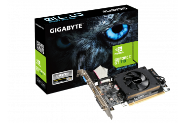 Видеокарта Gigabyte PCI-E GV-N710D3-1GL nVidia GeForce GT 710 1024Mb 64bit DDR3 954/1800 DVIx1/HDMIx1/CRTx1/HDCP Ret low profile