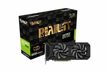 Видеокарта Palit PCI-E PA-GTX1080 Dual OC 8G nVidia GeForce GTX 1080 8192Mb 256bit GDDR5X 1620/10000 DVIx1/HDMIx1/DPx3/HDCP Ret