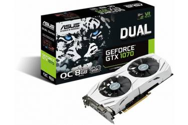 Видеокарта Asus PCI-E DUAL-GTX1070-O8G nVidia GeForce GTX 1070 8192Mb 256bit GDDR5 1607/8008 DVIx1/HDMIx2/DPx2/HDCP Ret