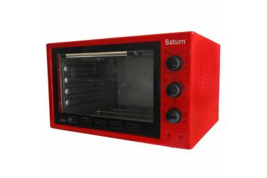 Мини-печь Saturn ST-EC3801 Red 42л 1500Вт 2противня решётка таймер