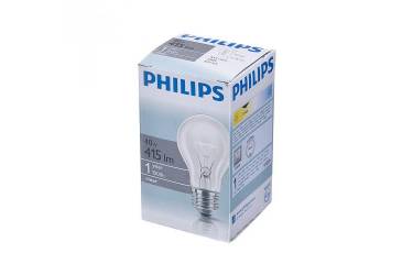 Лампа накаливания PHILIPS A55_40W_CL_E27