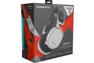 Наушники с микрофоном Steelseries Arctis 7 белый 1.2м мониторы Radio оголовье (61464)